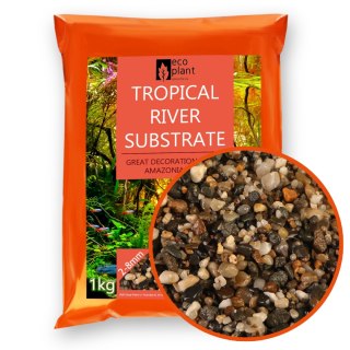 Eco Plant Tropical River 1kg - żwirek rzeczny ciemny 2-8mm