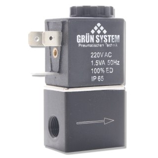 Elektrozawór GRUN SYSTEM 230V 1/8 cala z przewodem (1.5W)