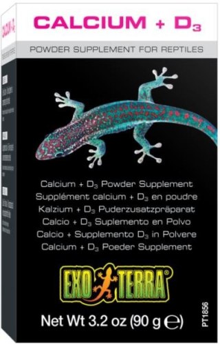 Exo Terra Calcium + D3 - wapno sproszkowane