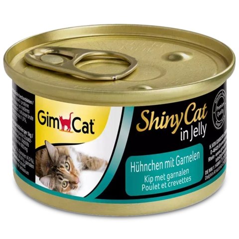 GimCat ShinyCat in Jelly - karma mięsna kurczak i krewetki 70g