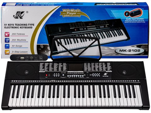 Keyboard Organy 61 Klawiszy Zasilacz MK-2102 MK-908 Przecena 18