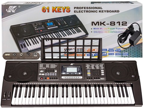 Keyboard Organy 61 Klawiszy Zasilacz MK-812 Przecena 8