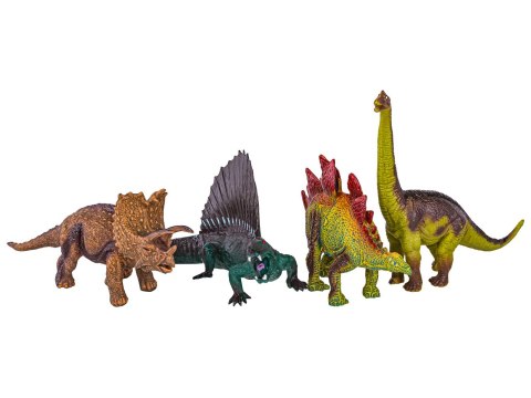 Zestaw Figurek Dinozaurów w kuferku + mata, Dinozaury 9 sztuk