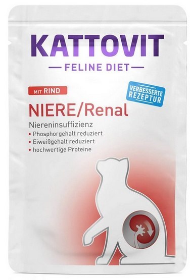 Kattovit Feline Diet Niere/Renal wołowina saszetka 85g