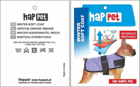 Kurtka dla psa Happet 315B fiolet XL-65cm