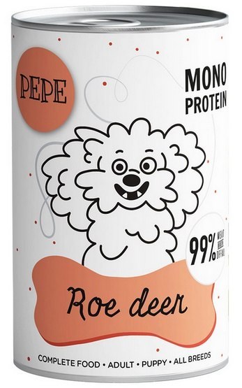 Paka Zwierzaka PEPE Roe Deer (sarna) puszka 400g