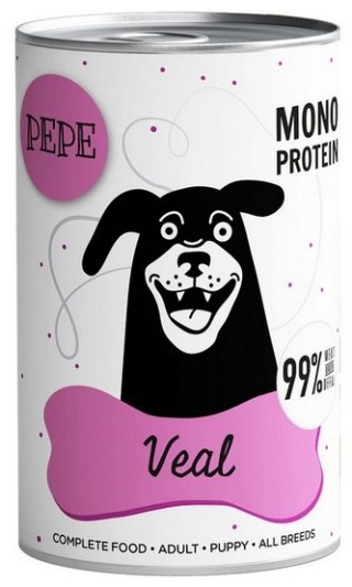 Paka Zwierzaka PEPE Veal (cielęcina) puszka 400g