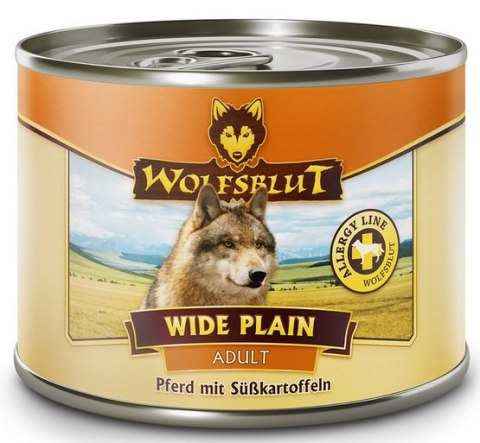 Wolfsblut Dog Wide Plain - konina i bataty puszka 200g