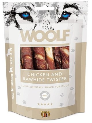 Woolf Chicken & Rawhide Twister 100g