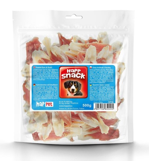 GP56 Uszy królicze z kaczką 500g GP56 Uszy królicze z kaczką 500g