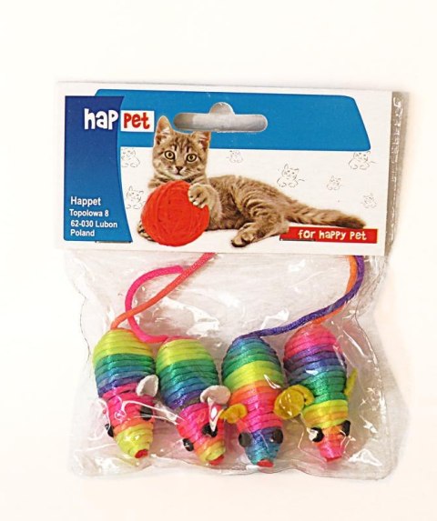Zabawka zestaw 4 myszki Happet K018 5cm Zabawka zestaw 4 myszki Happet K018 5cm