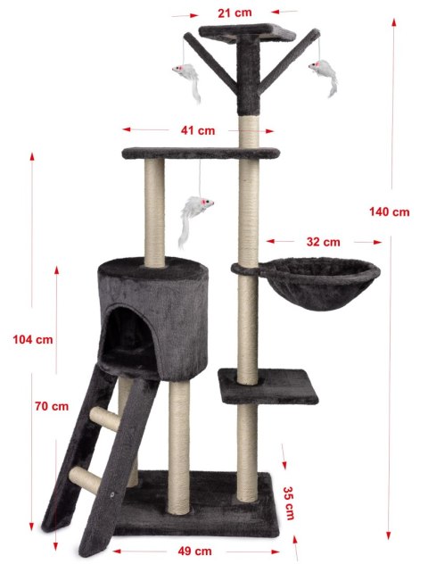 Drapak dla kota 140 cm CT11 Drapak dla kota 140 cm CT11