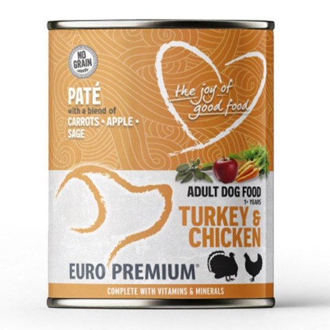 Euro Premium Pate Adult Turkey & Chicken - mokra karma dla psa z indykiem i kurczakiem 400g Euro Premium Pate Adult Turkey & Chicken - mokra karma dla psa z indykiem i kurczakiem 400g