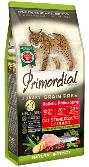 PROMOCJA 400g + 400g Primordial Cat Grain Free Urinary Turkey & Herring 400g [termin ważności: 12.09.2025]