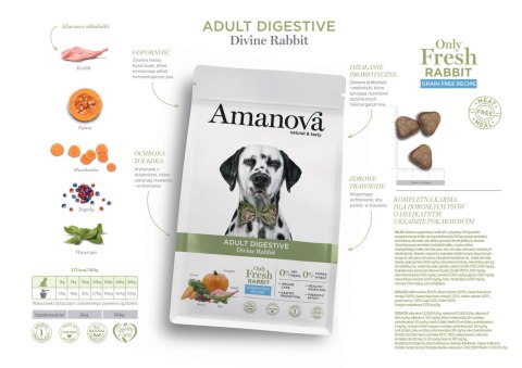 Amanova Dog Adult Digestive Divine Rabbit - królik 2kg Amanova Dog Adult Digestive Divine Rabbit - królik 2kg