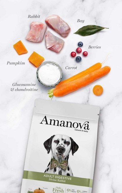 Amanova Dog Adult Digestive Divine Rabbit - królik 2kg Amanova Dog Adult Digestive Divine Rabbit - królik 2kg