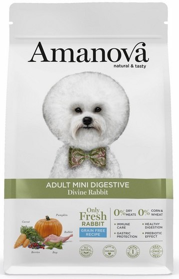Amanova Dog Adult Mini Digestive Divine Rabbit - królik 7kg Amanova Dog Adult Mini Digestive Divine Rabbit - królik 7kg