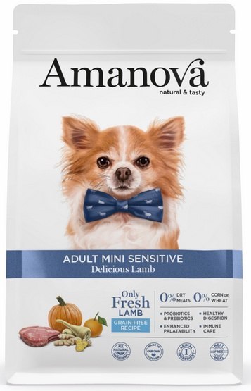Amanova Dog Adult Mini Sensitive Delicious Lamb - jagnięcina 2kg Amanova Dog Adult Mini Sensitive Delicious Lamb - jagnięcina 2kg