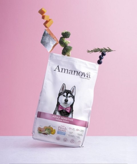 Amanova Dog Adult Sensitive Salmon Deluxe - łosoś 10kg Amanova Dog Adult Sensitive Salmon Deluxe - łosoś 10kg