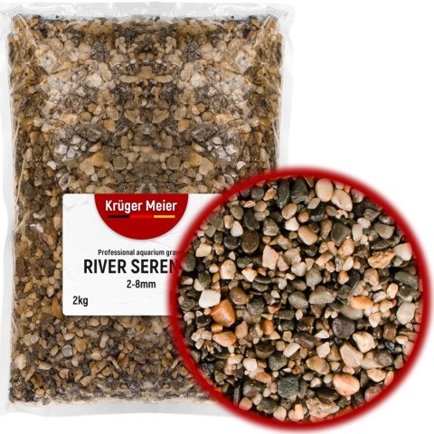 Kruger Meier River Serenity 2-8 mm - Żwirek akwarystyczny 2 kg Kruger Meier River Serenity 2-8 mm - Żwirek akwarystyczny 2 kg