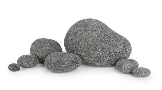 Lawa czarna otoczaki pebbles 15-20cm 1kg