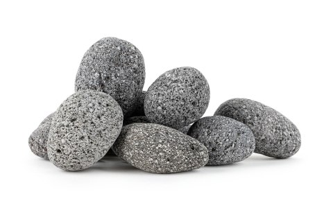 Lawa czarna otoczaki pebbles 15-20cm 1kg