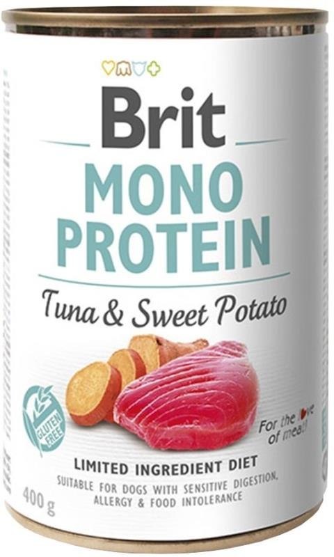 BRIT MONO PROTEIN TUNA & SWEET POTATO puszka dla psa z tuńczykiem i ziemniakiem 400g