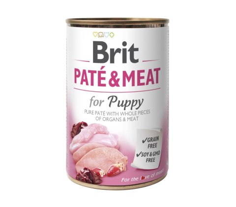 BRIT PATE & MEAT PUPPY puszka dla szczeniaków z drobiem 400g