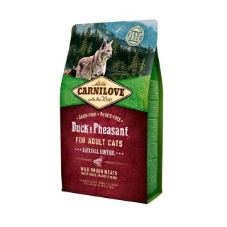 CARNILOVE CAT DUCK&PHEASANT HAIRBALL CONTROL 6kg