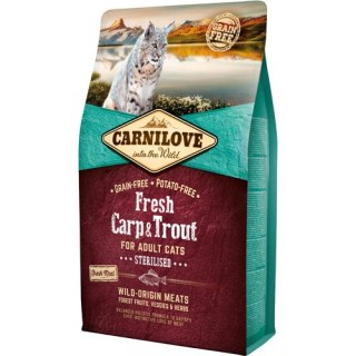 CARNILOVE CAT FRESH CARP & TROUT STERILISED FOR ADULT 2kg