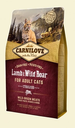 CARNILOVE CAT LAMB&WILD BOAR STERILISED 2kg