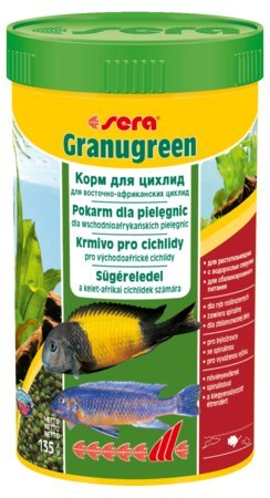 SERA Granugreen 250 ml, granulat - pokarm dla pielęgnic [SE-00392] 250 ml