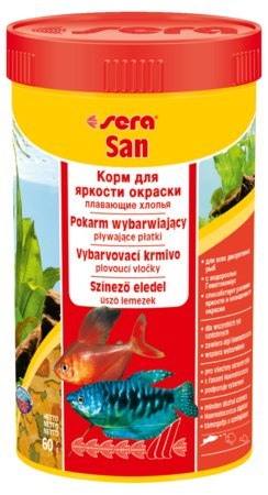 SERA San 100 ml, płatki - pokarm wybarwiający [SE-00240] 100 ml