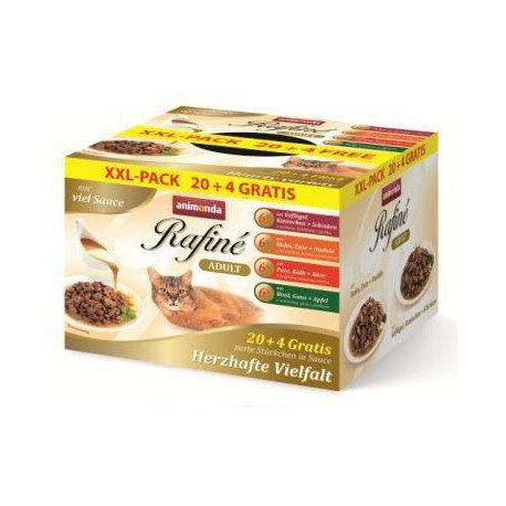 ANIMONDA Rafine Soupe XXL-PACK z sosem dla kota 100g x 20 + 4 gratis