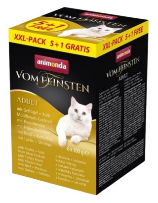 ANIMONDA Vom Feinsten MIXPACK dla kota 100g x 5 + 1 gratis