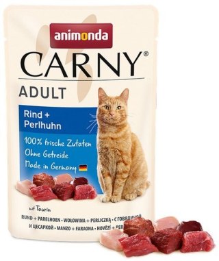 ANIMONDA Carny Adult saszetka z wołowiną i perliczką 85g