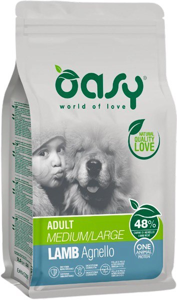 OASY ONE ANIMAL PROTEIN Adult Medium/Large - Jagnięcina 2,5 kg