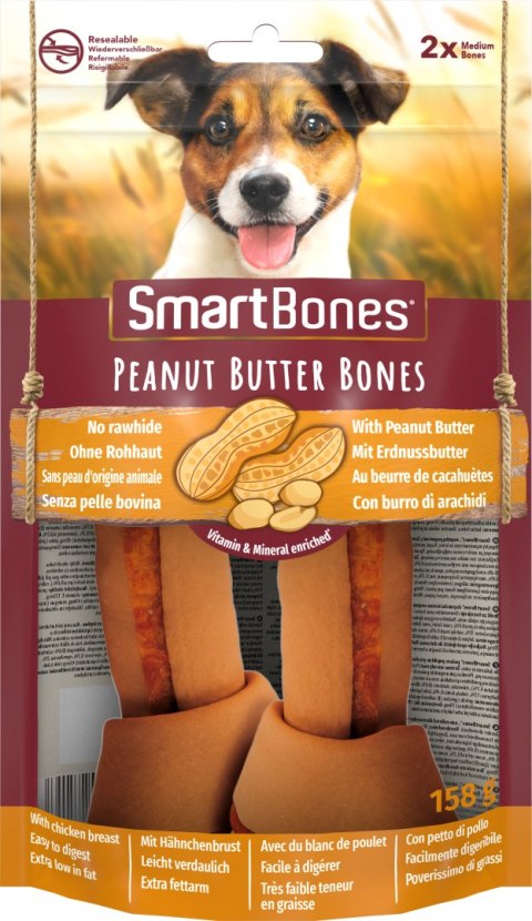 SMARTBONES Peanut Butter Bones Medium 2szt. [T027217]