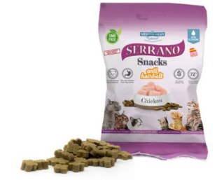 SERRANO Snack dla kotów z kurczakiem na kule włosowe 50g