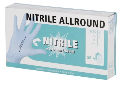 KERBL Rękawice nitrylowe Nitrile Allround, XL, niebieskie 50 sztuk [09-3183]