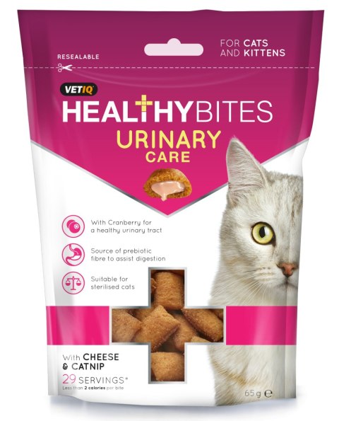 Vetiq Przysmaki dla kotów i kociąt Układ moczowy Healthy Bites Urinary Care For Cats & Kittens 65g