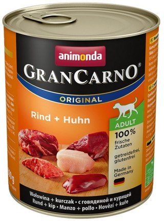 Animonda GranCarno Original Adult Rind Huhn Wołowina + Kurczak puszka 800g