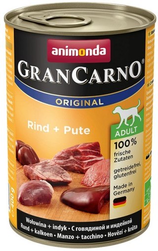 Animonda GranCarno Original Adult Rind Pute Wołowina + Indyk puszka 400g