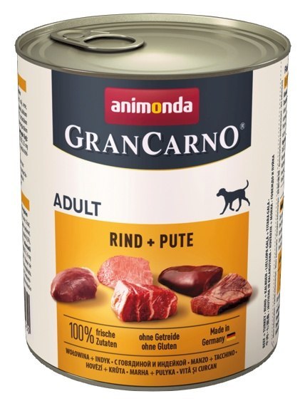 Animonda GranCarno Original Adult Rind Pute Wołowina + Indyk puszka 800g