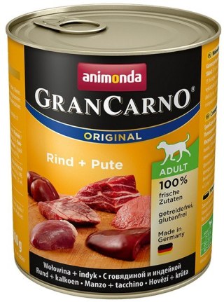 Animonda GranCarno Original Adult Rind Pute Wołowina + Indyk puszka 800g