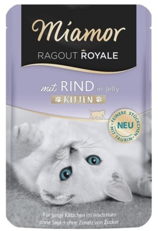 Miamor Ragout Royale Kitten z Wołowiną w galaretce saszetka 100g