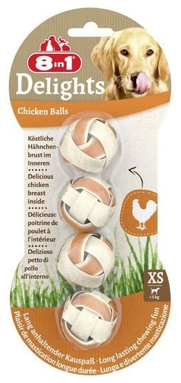 8in1 Delights Bones Balls S - Kuleczki do żucia 4szt