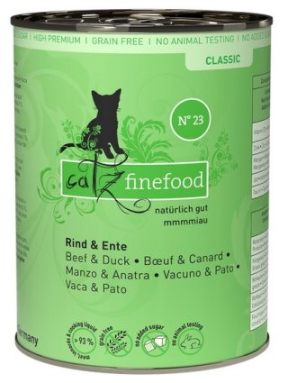 Catz Finefood Classic N.23 Wołowina i Kaczka puszka 400g