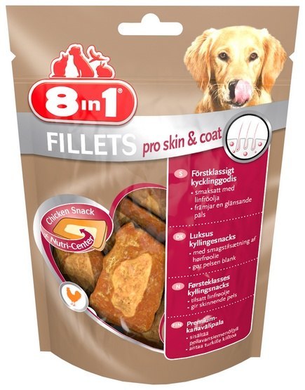 8in1 Fillets Pro Skin & Coat - przekąska dla zdrowej skóry 80g