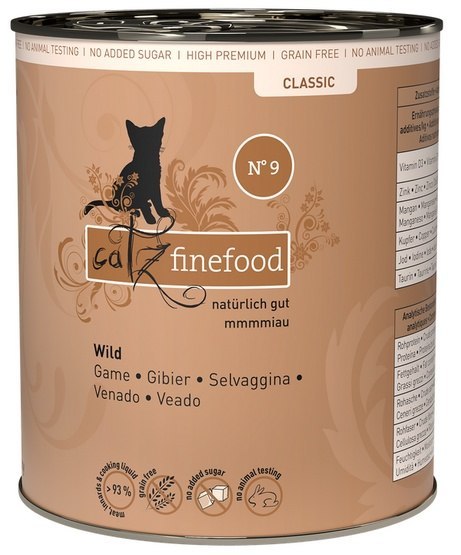 Catz Finefood Classic N.09 Dziczyzna puszka 800g